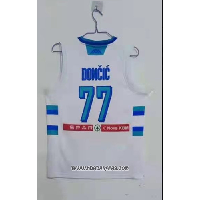 Camiseta Slovenia Luka Doncic #77 Tokyo 2021 Blanco2